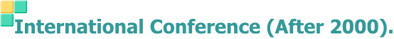 International Conference (After 2000).